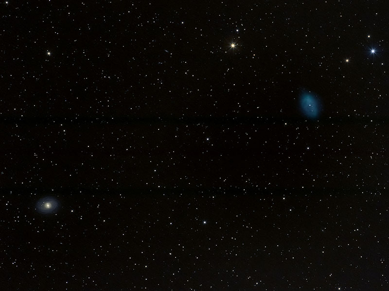 NGC 1398 and Robins Egg Nebula